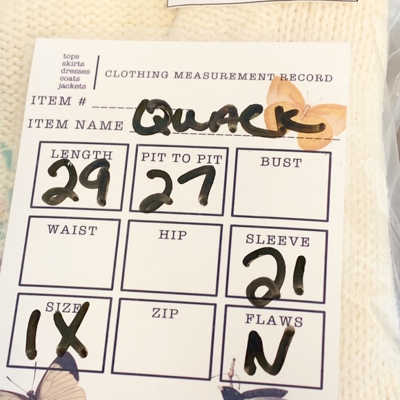 Quacker Factory 1X Ivory Embroidered Cardigan Sweater Embellished Mittens Angel - Picture 13 of 13